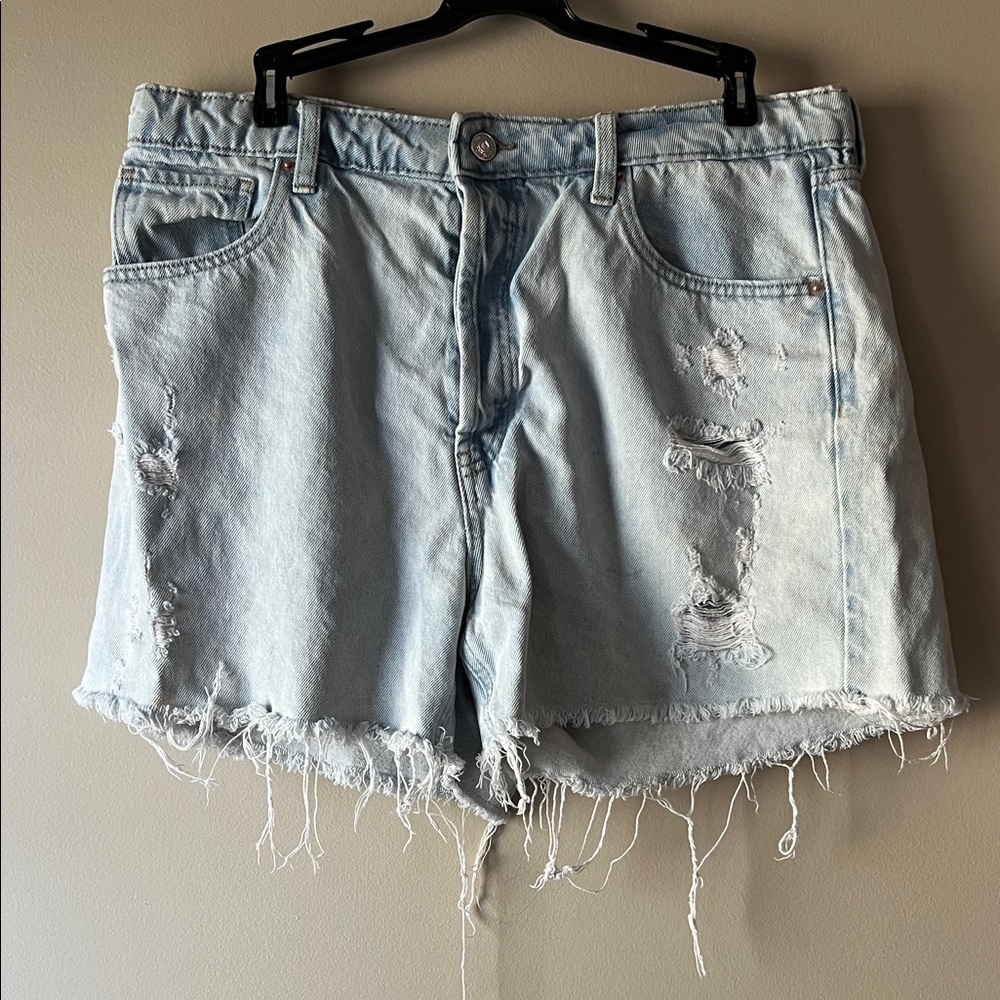 Wild Fable Frayed Light Blue Jean Shorts